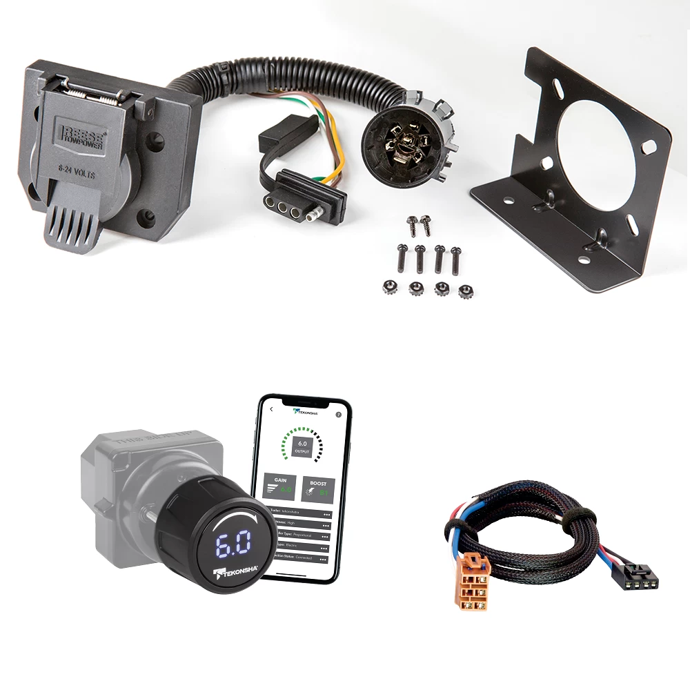 For 2003-2007 GMC Sierra 1500 Tekonsha Prodigy iD Bluetooth Wireless Brake Control + Plug & Play BC Adapter + 7-Way RV Wiring By Reese Towpower