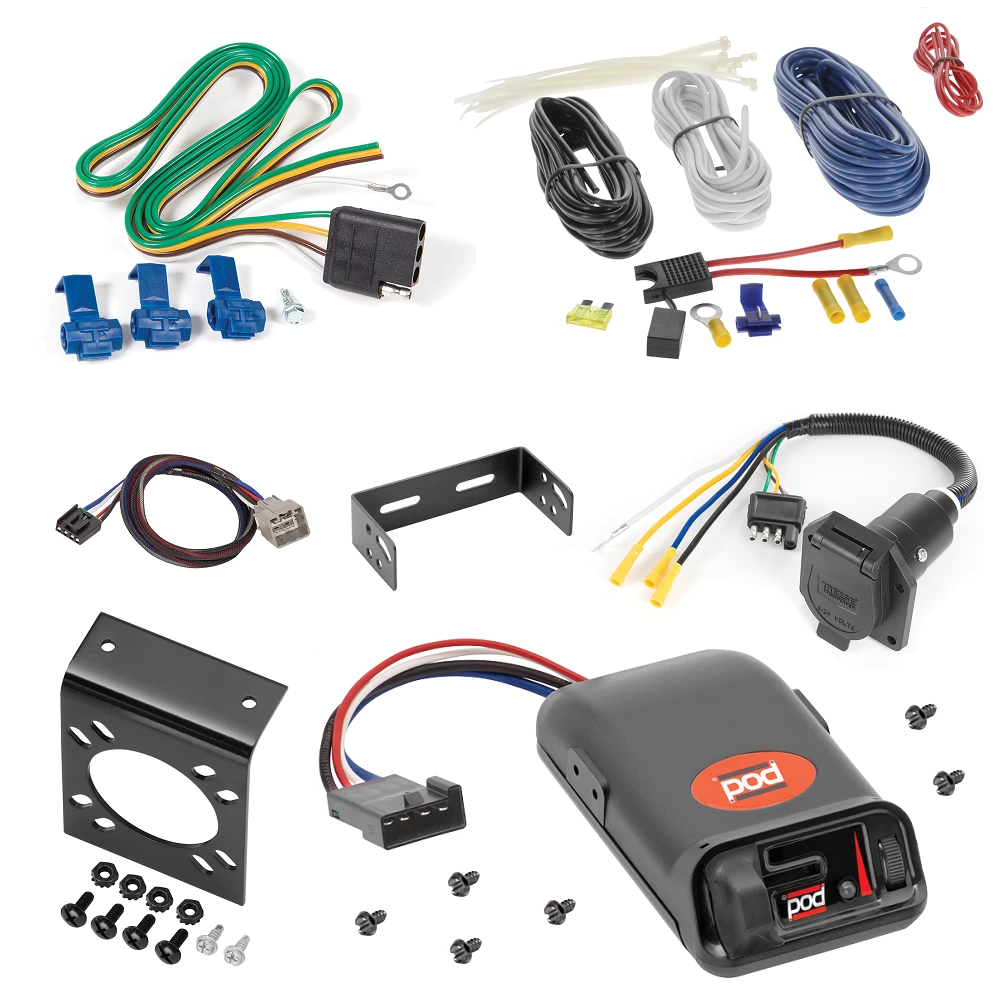 For 2019-2024 RAM 1500 7-Way RV Wiring + Pro Series POD Brake Control + Plug & Play BC Adapter (For (New Body Style) Models) By Reese Towpower