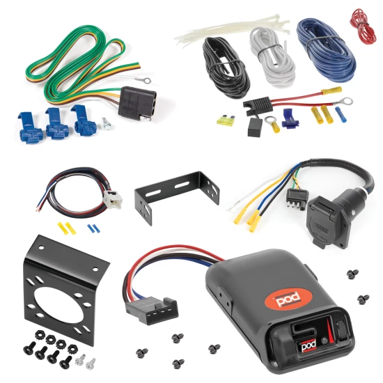 For 2004-2015 Nissan Titan 7-Way RV Wiring + Pro Series POD Brake Control + Plug & Play BC Adapter By Reese Towpower