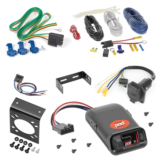 For 1991-1994 Mazda Navajo 7-Way RV Wiring + Pro Series POD Brake Control + Generic BC Wiring Adapter By Reese Towpower