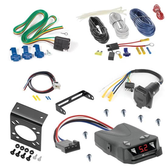 For 2004-2024 Nissan Titan 7-Way RV Wiring + Tekonsha Brakeman IV Brake Control + Plug & Play BC Adapter By Reese Towpower