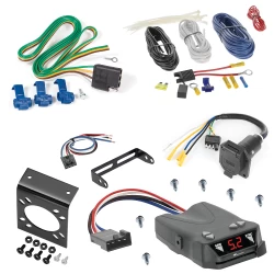 For 91-94 Ford Explorer Mazda Navajo 7 Way Trailer Wiring RV 7 Pin 7 Blade + Tekonsha Brakeman IV Brake Controller + Wiring Adapter By Reese Towpower