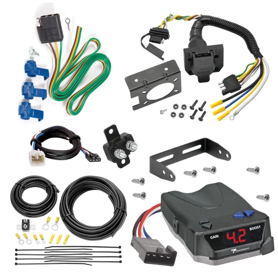 For 2007-2014 Toyota Tundra 7-Way RV Wiring + Tekonsha BRAKE-EVN Brake Control + Plug & Play BC Adapter By Reese Towpower