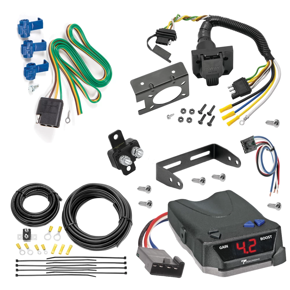 For 2006-2007 Hummer H3 7-Way RV Wiring + Tekonsha BRAKE-EVN Brake Control + Generic BC Wiring Adapter By Reese Towpower