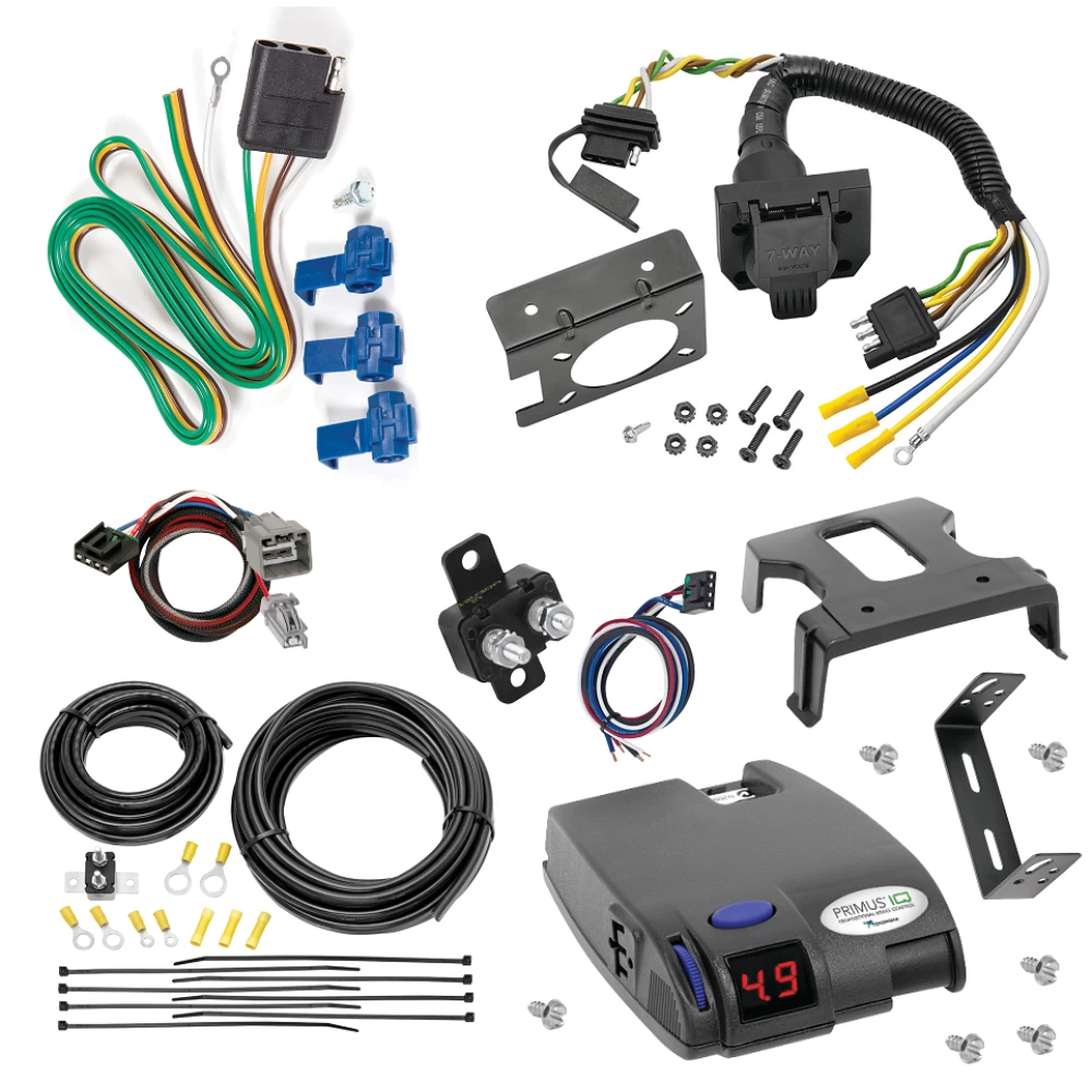 For 2013-2014 RAM 2500 7-Way RV Wiring + Tekonsha Primus IQ Brake Control + Plug & Play BC Adapter By Reese Towpower