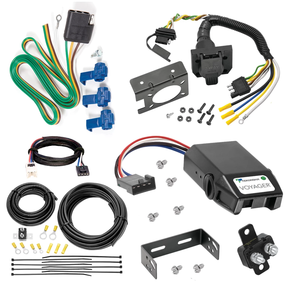 For 2004-2024 Nissan Titan 7-Way RV Wiring + Tekonsha Voyager Brake Control + Plug & Play BC Adapter By Reese Towpower