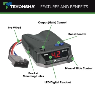 For 2010-2010 Four Winds Dutchmen Motorhome BRAKE-EVN Brake Control kit by: Tekonsha For 2010-2010 Four Winds Dutchmen Motorhome Tekonsha BRAKE-EVN Brake Control + Plug & Play BC Adapter (For w/ factory 7 Way Models) By Tekonsha