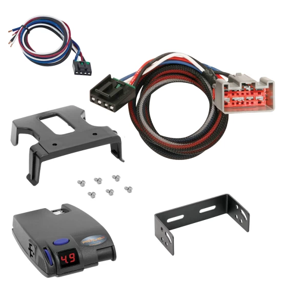 Tekonsha Primus IQ Electric Trailer Brake Control for 09-14 Ford Econoline Van w/ Plug Play Wiring Adapter Proportional Eletric Trailer Brakes Module Box Controller 1-3 Axle