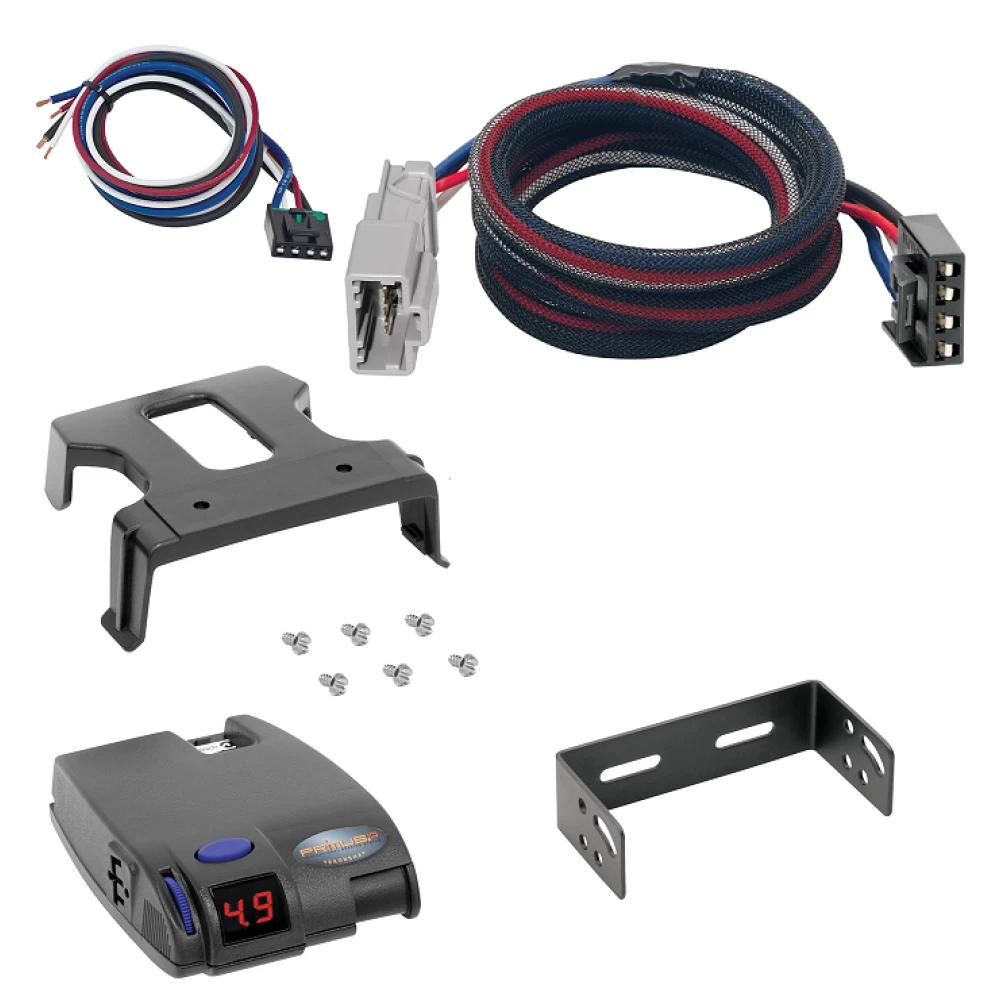 Tekonsha Primus IQ Electric Trailer Brake Control for 09-25 Honda Pilot 19-22 Passport w/ Plug Play Wiring Adapter Proportional Eletric Trailer Brakes Module Box Controller 1-3 Axle