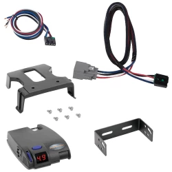 Tekonsha Primus IQ Electric Trailer Brake Control For 20-25 Jeep Gladiator 18-25 Wrangler JL w/ Plug Play Wiring Adapter Proportional Electric Trailer Brakes Module Box Controller 1-3 Axle