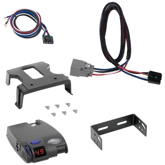 Tekonsha Primus IQ Electric Trailer Brake Control For 20-25 Jeep Gladiator 18-25 Wrangler JL w/ Plug Play Wiring Adapter Proportional Electric Trailer Brakes Module Box Controller 1-3 Axle