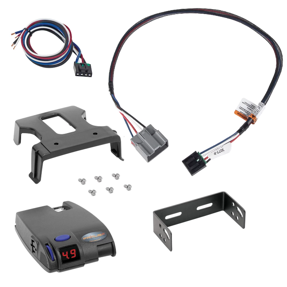 Tekonsha Primus IQ Electric Trailer Brake Control for 18-21 Ford Expedition w/ Plug Play Wiring Adapter Proportional Eletric Trailer Brakes Module Box Controller 1-3 Axle