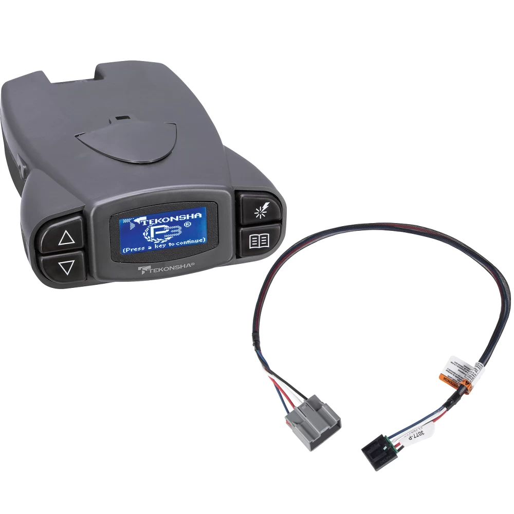 Tekonsha Prodigy P3 Trailer Brake Control for 18-21 Ford Expedition w/ Plug Play Wiring Adapter Proportional Eletric Trailer Brakes Module Box Controller