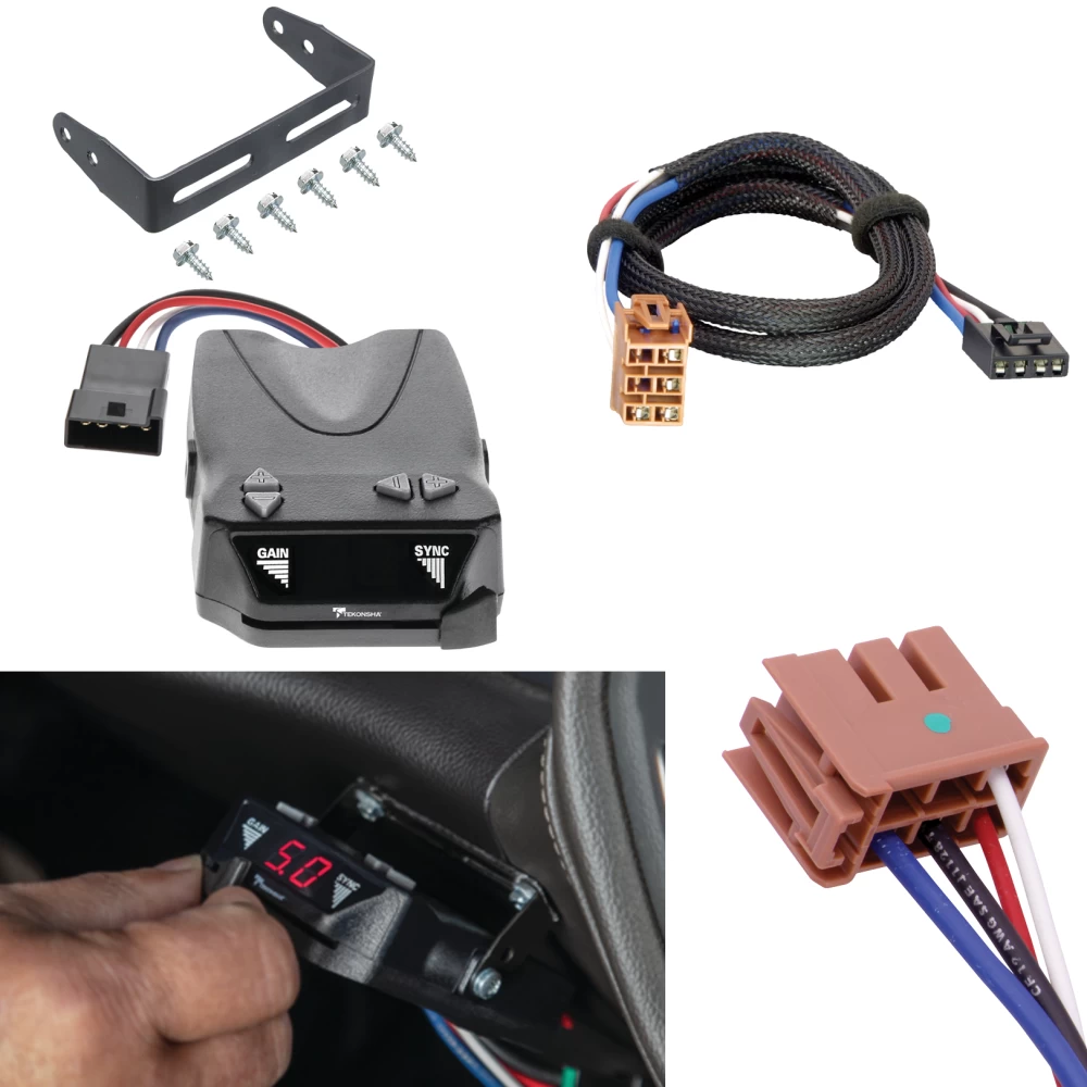 For 2002-2002 Cadillac Escalade Brakeman IV Brake Control kit by: Tekonsha For 2002-2002 Cadillac Escalade Tekonsha Brakeman IV Brake Control + Plug & Play BC Adapter By Tekonsha