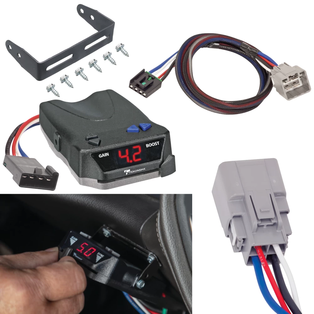 For 2010-2012 Dodge Ram 1500 Tekonsha BRAKE-EVN Brake Control + Plug & Play BC Adapter By Tekonsha