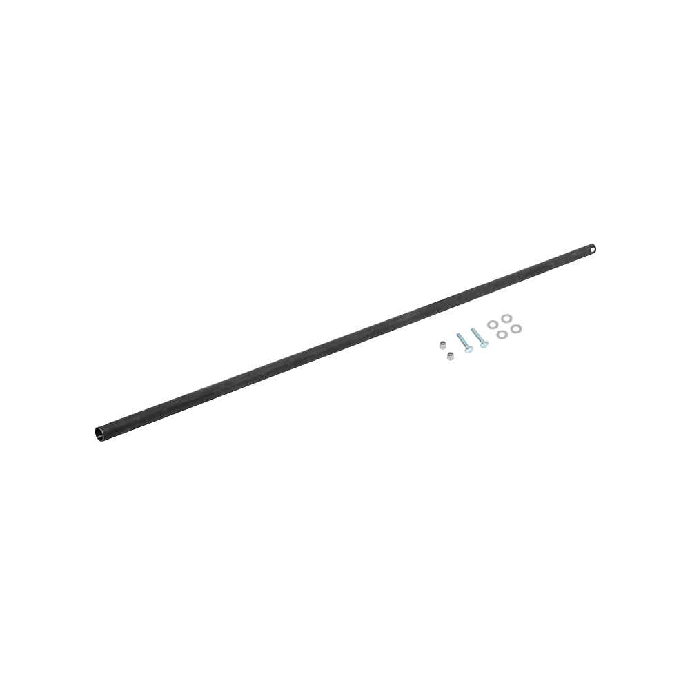 Bulldog 24K Landing Gear Set Dual Single Speed Trailer Jacks Non Spring Return Drop Legs Front Facing Plunger Pins Cross Shaft Tube with Slotted Ends and Hardware Manual Override Crank