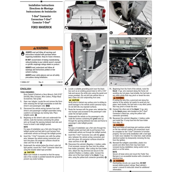 Reese Trailer Hitch Elite Tow Package Triple Ball Step Tekonsha P3 For 22-23 Ford Maveric Prodigy Brake Control 7-Way RV Wiring Adjustable Drop 1-7/8" 2" 2-5/16" Triple Ball Reese Matte Black Hitch Pin