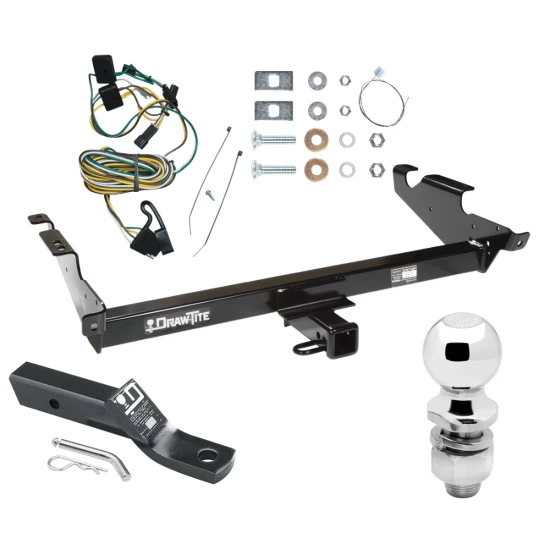 Custom Fit Trailer Hitch Wiring Harness (Plug & Play) 2" Drop Ball-Mount w/ Pin/Clip 2" Chrome Ball Installation Hardware Installation Instructions 41121 118338 23 63845 Draw-Tite Trailer Tow Hitch 87-95 Chevy GMC G10 G20 G30 G1500 G2500 G3 Trailer Tow Hitch For 87-95 Chevy GMC G10 G20 G30 G1500 G2500 G3500 Complete Package w/ Wiring and 2" Ball