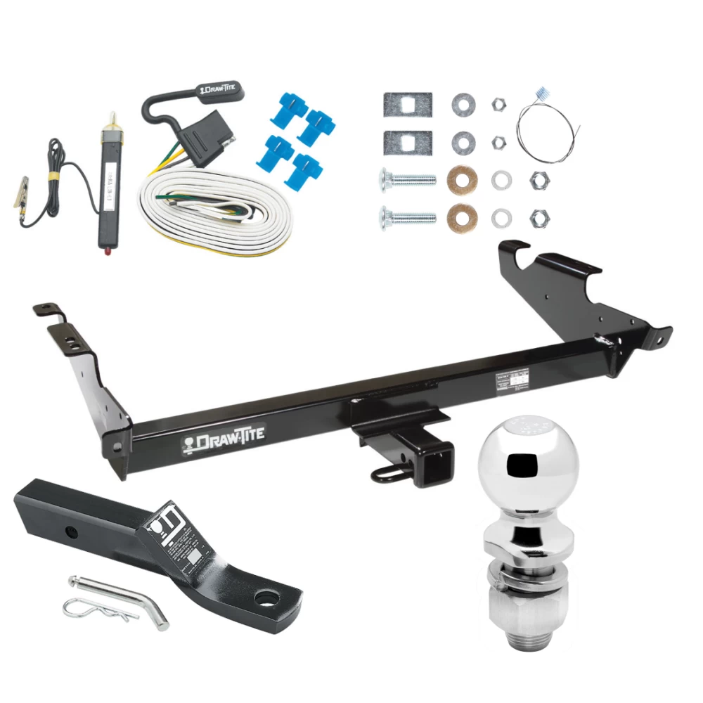 Trailer Tow Hitch For 78-96 Chevy GMC G Series Van Full Size Except Step Bumper Complete Package w/ Wiring and 2" Ball