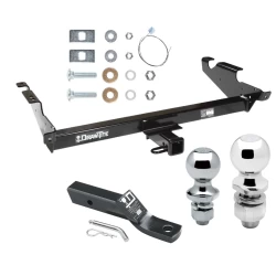 Trailer Tow Hitch For 78-96 Chevy GMC G Series Van Full Size Except Step Bumper Receiver w/ 1-7/8" and 2" Ball