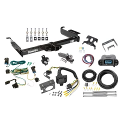 Trailer Hitch Tow Package Prodigy P3 Brake Control For 03-27 Chevy Express GMC Savana 1500 2500 3500 w/ 7-Way RV Wiring 2" Drop Mount 2" Ball Class 4 2" Receiver Draw-Tite Tekonsha
