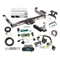 Class 5 10K Trailer Hitch Tow Package Prodigy P3 Brake Control For 03-27 Chevy Express GMC Savana 1500 2500 3500 w/ 7-Way RV Wiring 2-5/16" Ball 2" Drop Mount Ultra Frame 2" Receiver Draw-Tite Tekonsha