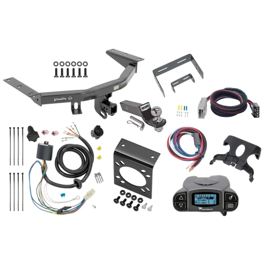 Trailer Hitch Tow Package Prodigy P3 Brake Control For 16-22 Honda Pilot All Models w/ 7-Way RV Wiring 2" Drop Mount 2" Ball Class 4 2" Receiver Draw-Tite Tekonsha