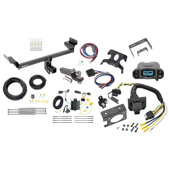 Trailer Hitch Tow Package Prodigy P3 Brake Control For 15-18 Ford Edge SE & SEL w/ 7-Way RV Wiring 2" Drop Mount 2" Ball Class 3 2" Receiver Draw-Tite Tekonsha