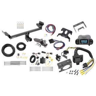 Trailer Hitch Tow Package Prodigy P3 Brake Control For 15-18 Ford Edge Sport & Titanium w/ 7-Way RV Wiring 2" Drop Mount 2" Ball Class 3 2" Receiver Draw-Tite Tekonsha