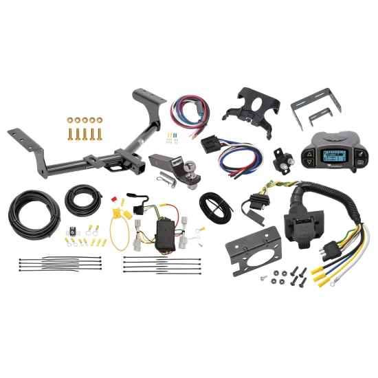 Trailer Hitch Tow Package Prodigy P3 Brake Control For 06-12 Toyota RAV4 All Models w/ 7-Way RV Wiring 2" Drop Mount 2" Ball Class 3 2" Receiver Draw-Tite Tekonsha