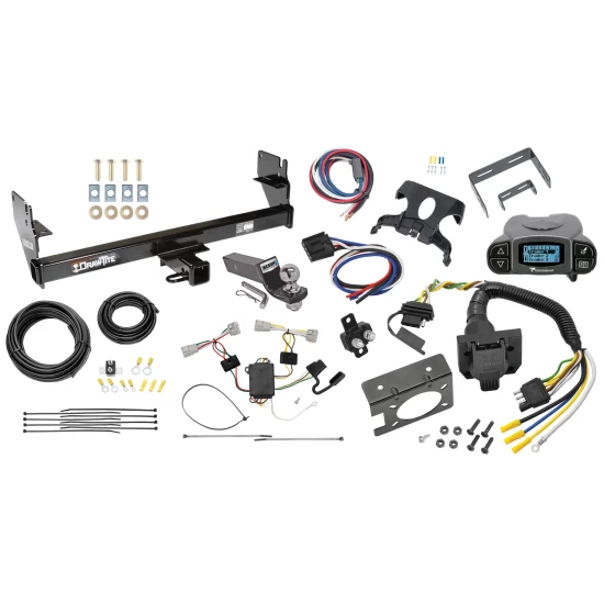 Trailer Hitch Tow Package Prodigy P3 Brake Control For 05-15 Toyota Tacoma w/ 7-Way RV Wiring 2" Drop Mount 2" Ball Class 3 2" Receiver Draw-Tite Tekonsha