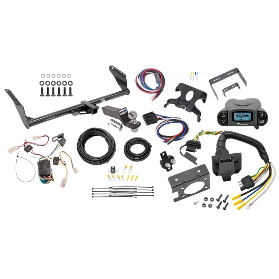 Trailer Hitch Tow Package Prodigy P3 Brake Control For 04-10 Toyota Sienna All Models w/ 7-Way RV Wiring 2" Drop Mount 2" Ball Class 3 2" Receiver Draw-Tite Tekonsha