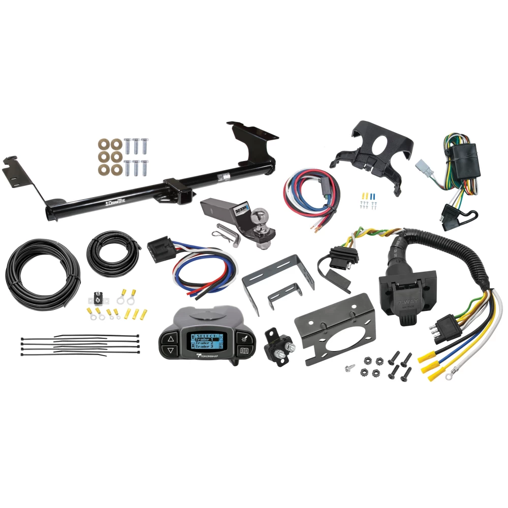 Trailer Hitch Tow Package Prodigy P3 Brake Control For 99-04 Honda Odyssey All Models w/ 7-Way RV Wiring 2" Drop Mount 2" Ball Class 3 2" Receiver Draw-Tite Tekonsha