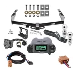 Trailer Tow Hitch w/ Tekonsha Prodigy P3 Brake Control For 99-13 Chevy Silverado GMC Sierra 1500 HD 99-04 2500 LD (07-07 Classic) Standard or Step Bumper w/ Dual 2" and 2- 5/16" Ball 2" Drop Mount 7-Way Pin Blade RV Controller