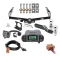 Trailer Tow Hitch w/ Tekonsha Prodigy P3 Brake Control For 99-13 Chevy Silverado GMC Sierra 1500 HD 99-04 2500 LD (07-07 Classic) Standard or Step Bumper w/ Dual 2" and 2- 5/16" Ball 2" Drop Mount 7-Way Pin Blade RV Controller