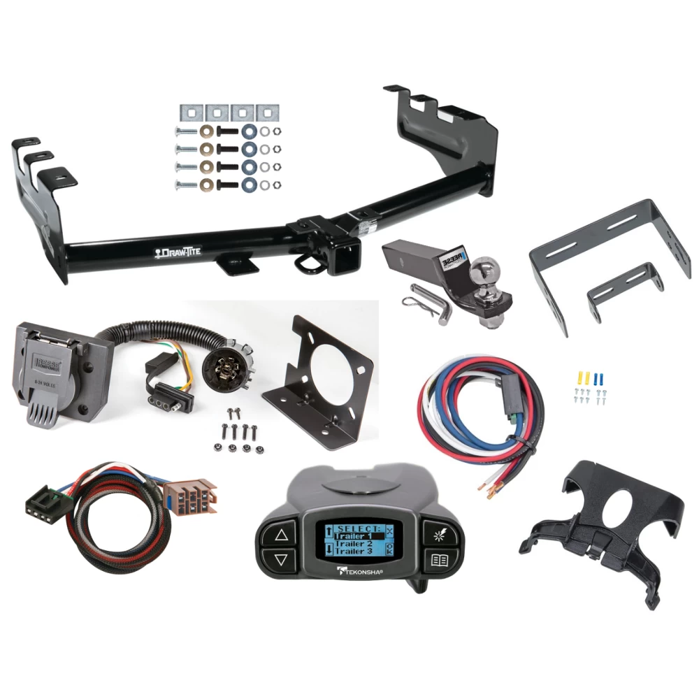 75521 74682 21536 3015 90195 Draw-Tite Trailer Hitch Tow Package Prodigy P3 Brake Control 03-07 Chevy Silverado GMC Sierra 1500 03-03 1500 HD 03-04 2500 05-07 1500 HD (Classic) 7-Way RV Wiring 2" Drop Mount 2" Ball Class 4 2" Receiver Tekon Trailer Hitch Tow Package Prodigy P3 Brake Control For 03-07 Chevy Silverado GMC Sierra 1500 03-03 1500 HD 03-04 2500 05-07 1500 HD (Classic) w/ 7-Way RV Wiring 2" Drop Mount 2" Ball Class 4 2" Receiver Draw-Tite Tekonsha