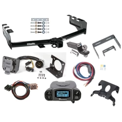Trailer Hitch Tow Package Prodigy P3 Brake Control For 99-13 Chevy Silverado GMC Sierra 1500 HD 99-04 2500 LD (07-07 Classic) Standard or Step Bumper w/ 7-Way RV Wiring 2" Drop Mount 2" Ball Class 4 2" Receiver Draw-Tite Tekonsha