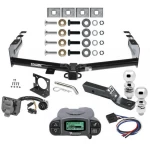 Trailer Hitch Tow Package w/ Tekonsha Prodigy P3 Brake Control For 99-13 Chevy Silverado GMC Sierra 1500 HD 99-04 2500 LD (07-07 Classic) Standard or Step Bumper w/ Dual 2" and 2- 5/16" Ball 2" Drop Mount 7-Way Pin Blade RV Controller