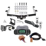 Trailer Hitch Tow Package w/ Tekonsha Prodigy P3 Brake Control For 01-10 Chevy Silverado GMC Sierra 2500 HD 3500 HD 07-07 Classic w/ Dual 2" and 2- 5/16" Ball 2" Drop Mount 7-Way Pin Blade RV Controller