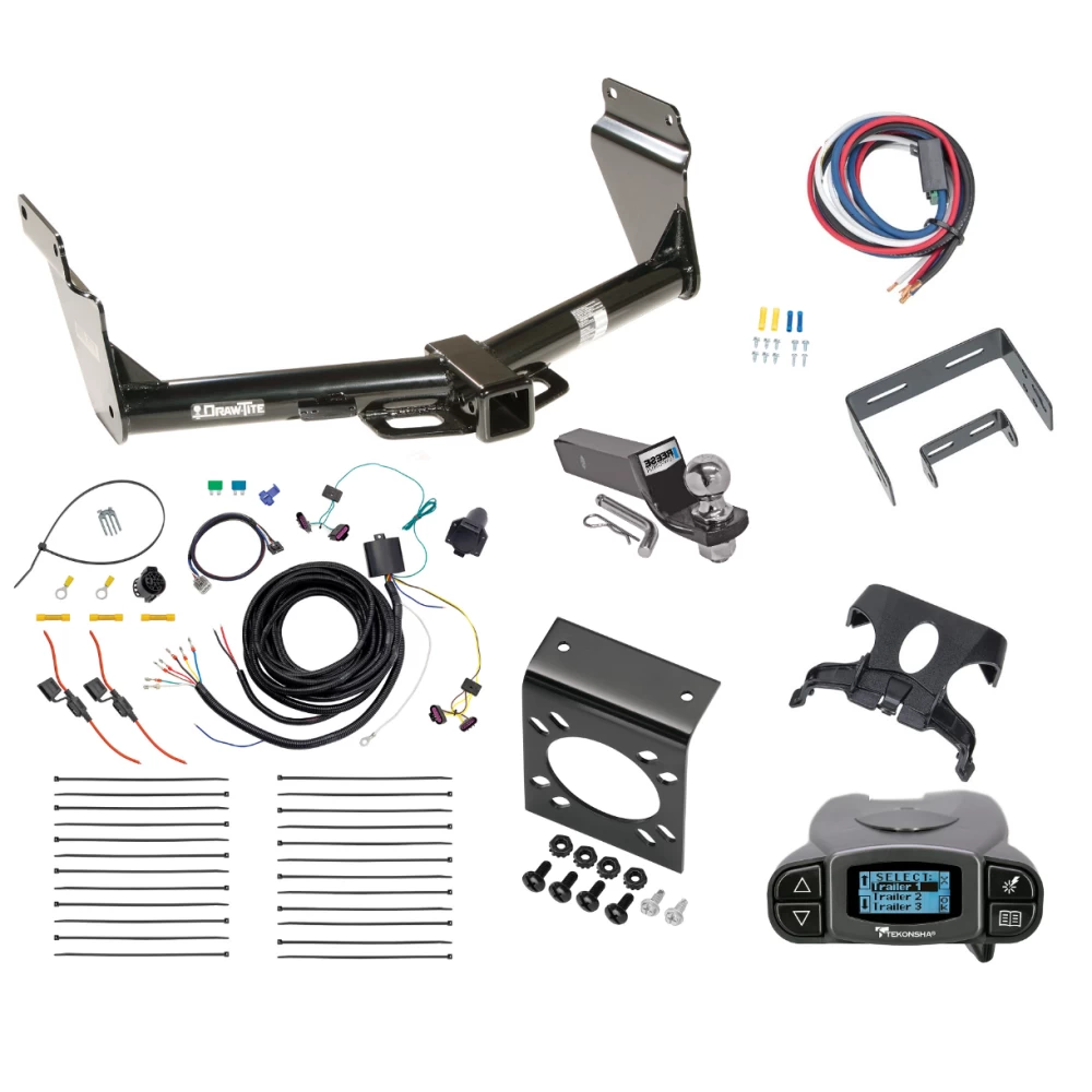 75713 22113 20212 21536 90195 Draw-Tite Trailer Hitch Tow Package Prodigy P3 Brake Control 14-23 Dodge Durango 7-Way RV Wiring 2" Drop Mount 2" Ball Class 4 2" Receiver Tekonsha 14 15 16 17 18 19 20 21 22 23 2014 2015 2016 2017 2018 2019 20 Trailer Hitch Tow Package Prodigy P3 Brake Control For 14-23 Dodge Durango w/ 7-Way RV Wiring 2" Drop Mount 2" Ball Class 4 2" Receiver Draw-Tite Tekonsha