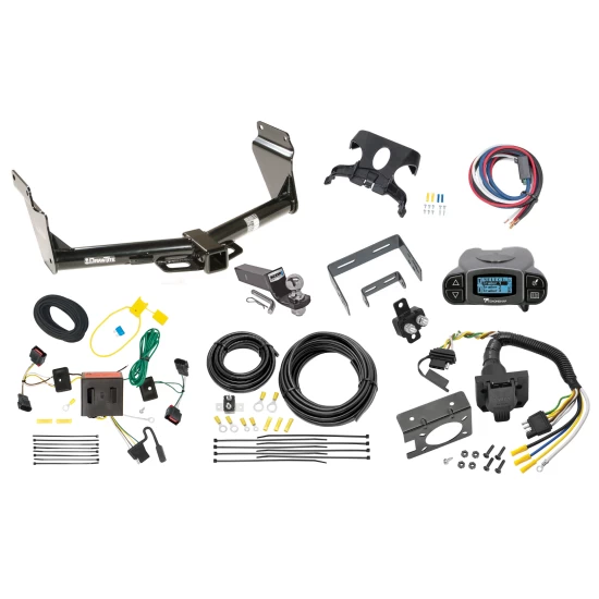 Trailer Hitch Tow Package Prodigy P3 Brake Control For 11-13 Dodge Durango All Models w/ 7-Way RV Wiring 2" Drop Mount 2" Ball Class 4 2" Receiver Draw-Tite Tekonsha