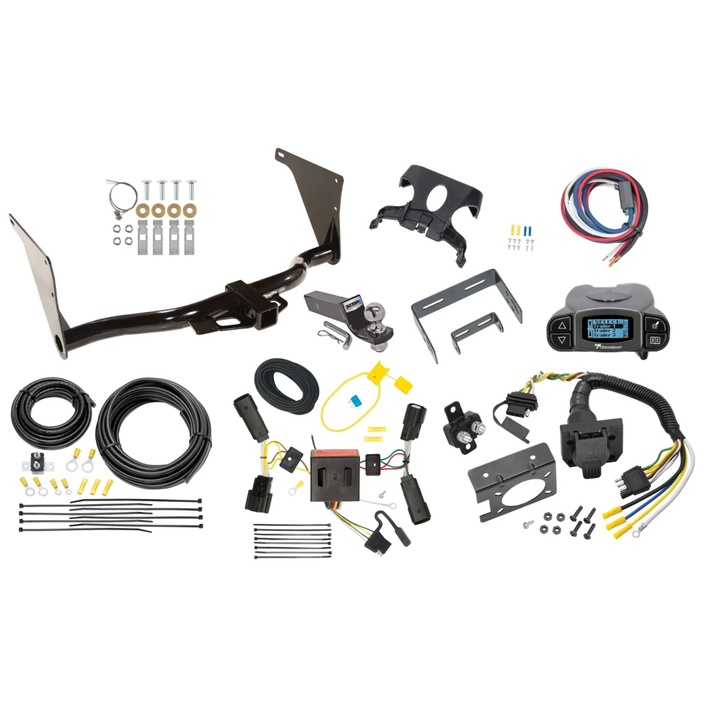Trailer Hitch Tow Package Prodigy P3 Brake Control For 13-16 Ford Escape All Models w/ 7-Way RV Wiring 2" Drop Mount 2" Ball Class 3 2" Receiver Draw-Tite Tekonsha