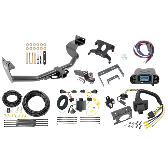 Trailer Hitch Tow Package Prodigy P3 Brake Control For 14-15 KIA Sorento 4 Cyl. w/ 7-Way RV Wiring 2" Drop Mount 2" Ball Class 3 2" Receiver Draw-Tite Tekonsha