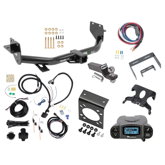 Trailer Hitch Tow Package Prodigy P3 Brake Control For 13-18 Hyundai Santa Fe 2019 XL ONLY w/ 7-Way RV Wiring 2" Drop Mount 2" Ball Class 3 2" Receiver Sport w/Factory Tow Package (5 Passenger) Draw-Tite Tekonsha