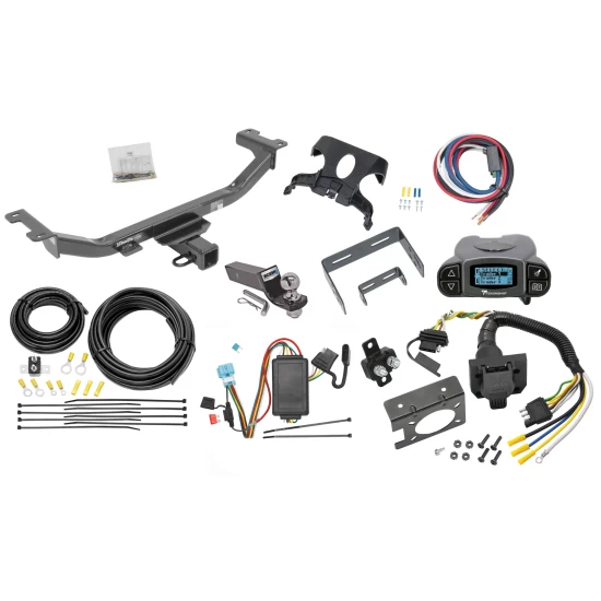 Trailer Hitch Tow Package Prodigy P3 Brake Control For 10-12 Acura RDX All Models w/ 7-Way RV Wiring 2" Drop Mount 2" Ball Class 3 2" Receiver Draw-Tite Tekonsha