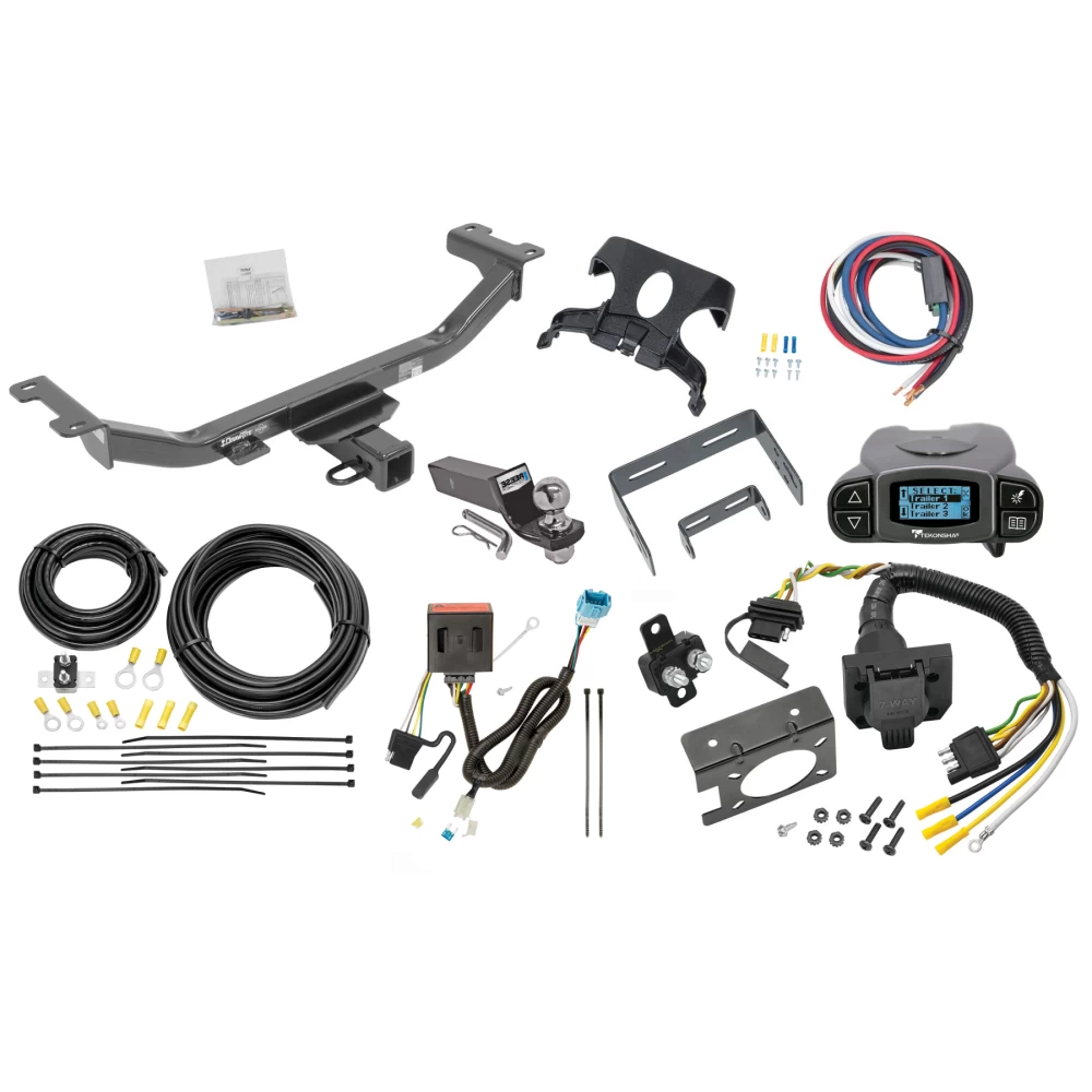 Trailer Hitch Tow Package Prodigy P3 Brake Control For 13-18 Acura RDX All Models w/ 7-Way RV Wiring 2" Drop Mount 2" Ball Class 3 2" Receiver Draw-Tite Tekonsha