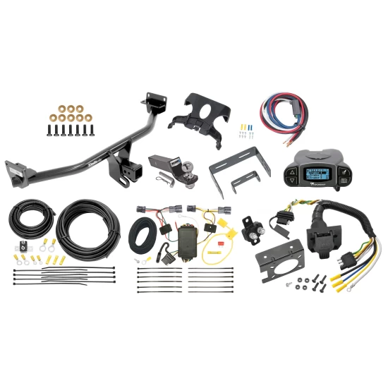 Trailer Hitch Tow Package Prodigy P3 Brake Control For 16-18 Hyundai Tucson All Models w/ 7-Way RV Wiring 2" Drop Mount 2" Ball Class 3 2" Receiver Draw-Tite Tekonsha