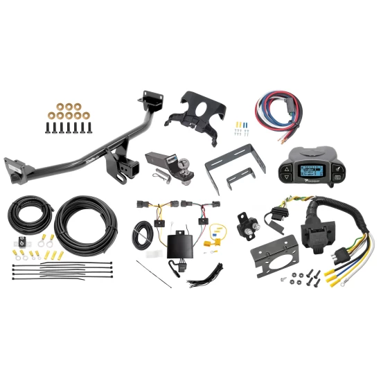 Trailer Hitch Tow Package Prodigy P3 Brake Control For 19-21 Hyundai Tucson Excluding Night Edition w/ 7-Way RV Wiring 2" Drop Mount 2" Ball Class 3 2" Receiver Draw-Tite Tekonsha