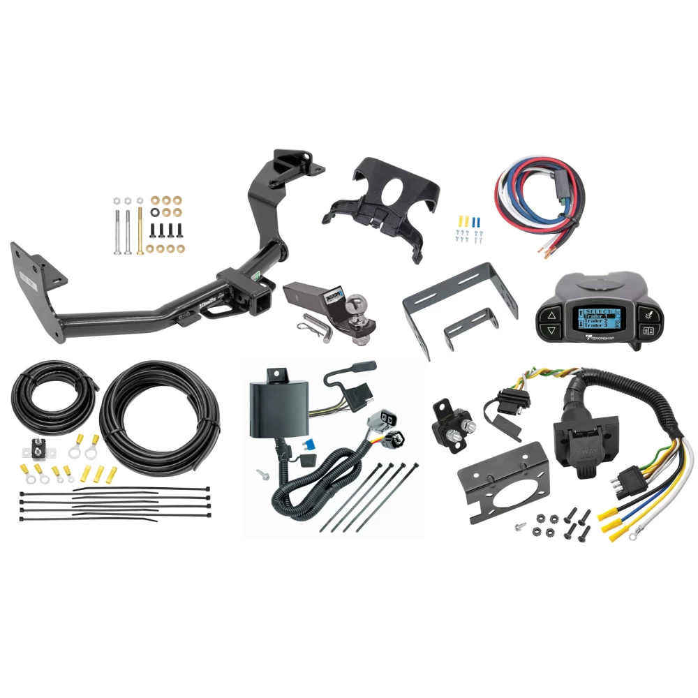Trailer Hitch Tow Package Prodigy P3 Brake Control For 16-20 KIA Sorento V6 Models w/ 7-Way RV Wiring 2" Drop Mount 2" Ball Class 3 2" Receiver Draw-Tite Tekonsha