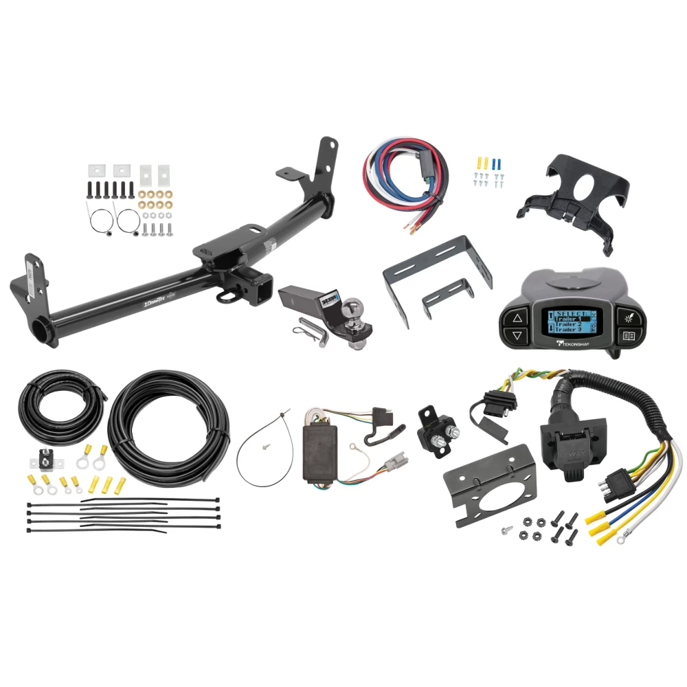 Trailer Hitch Tow Package Prodigy P3 Brake Control For 05-06 Chevrolet Equinox 06-06 Pontiac Torrent w/ 7-Way RV Wiring 2" Drop Mount 2" Ball Class 3 2" Receiver Draw-Tite Tekonsha